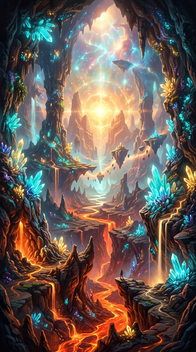 Center of Earth - Glowing Underground Crystal Caverns