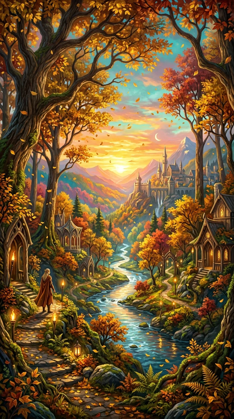 Enchanted fairy forest with magical glow and nature spirits